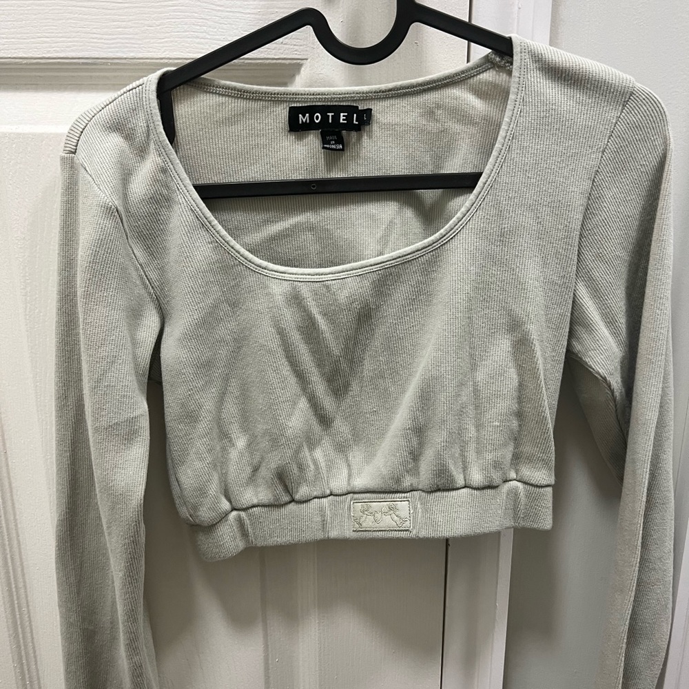 Motel cotton crop top with elastic band
